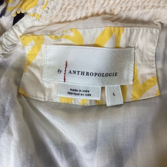 Anthropologie Floral Flounced Maxi Dress Pineapples Strapless L - Picture 6 of 13